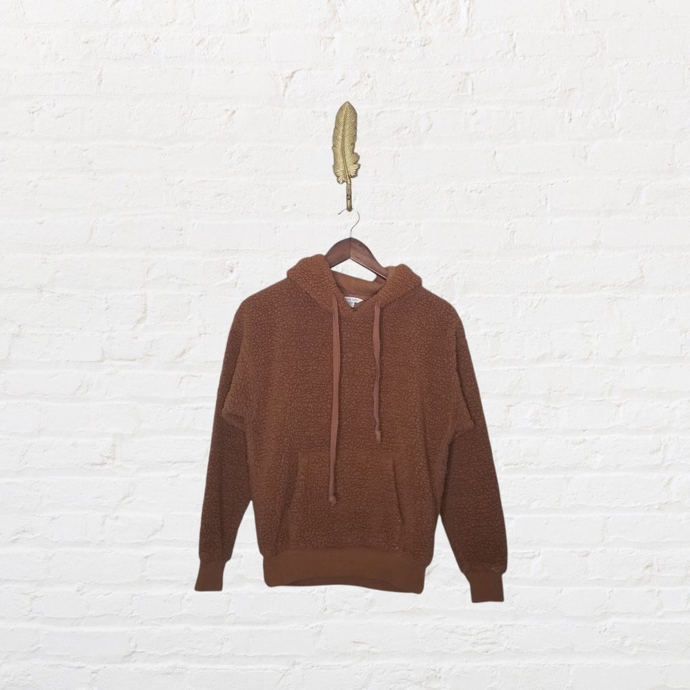 American Eagle Sherpa Fleece Pullover Hoodie XS